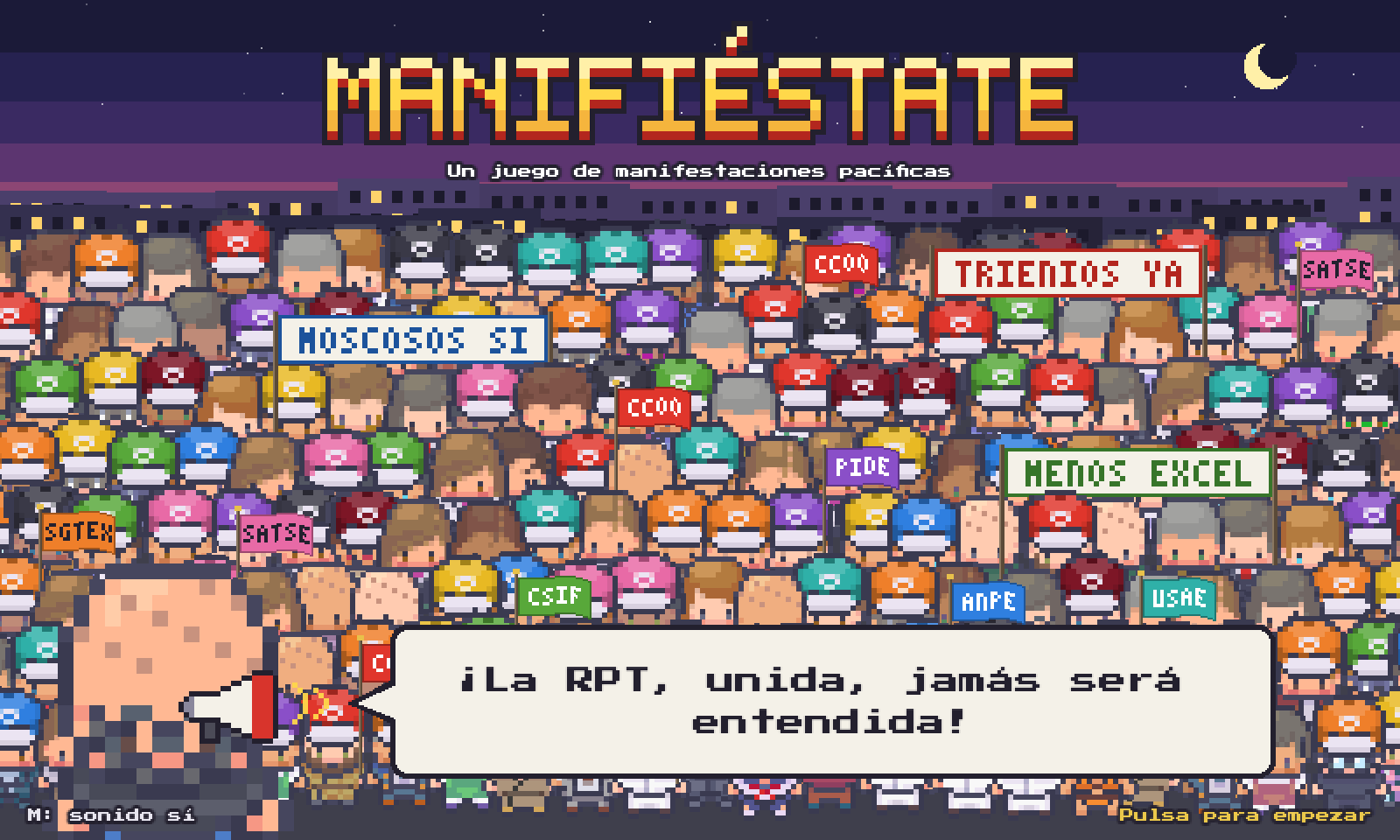 Manifiéstate: la portada, con la multitud y las pancartas