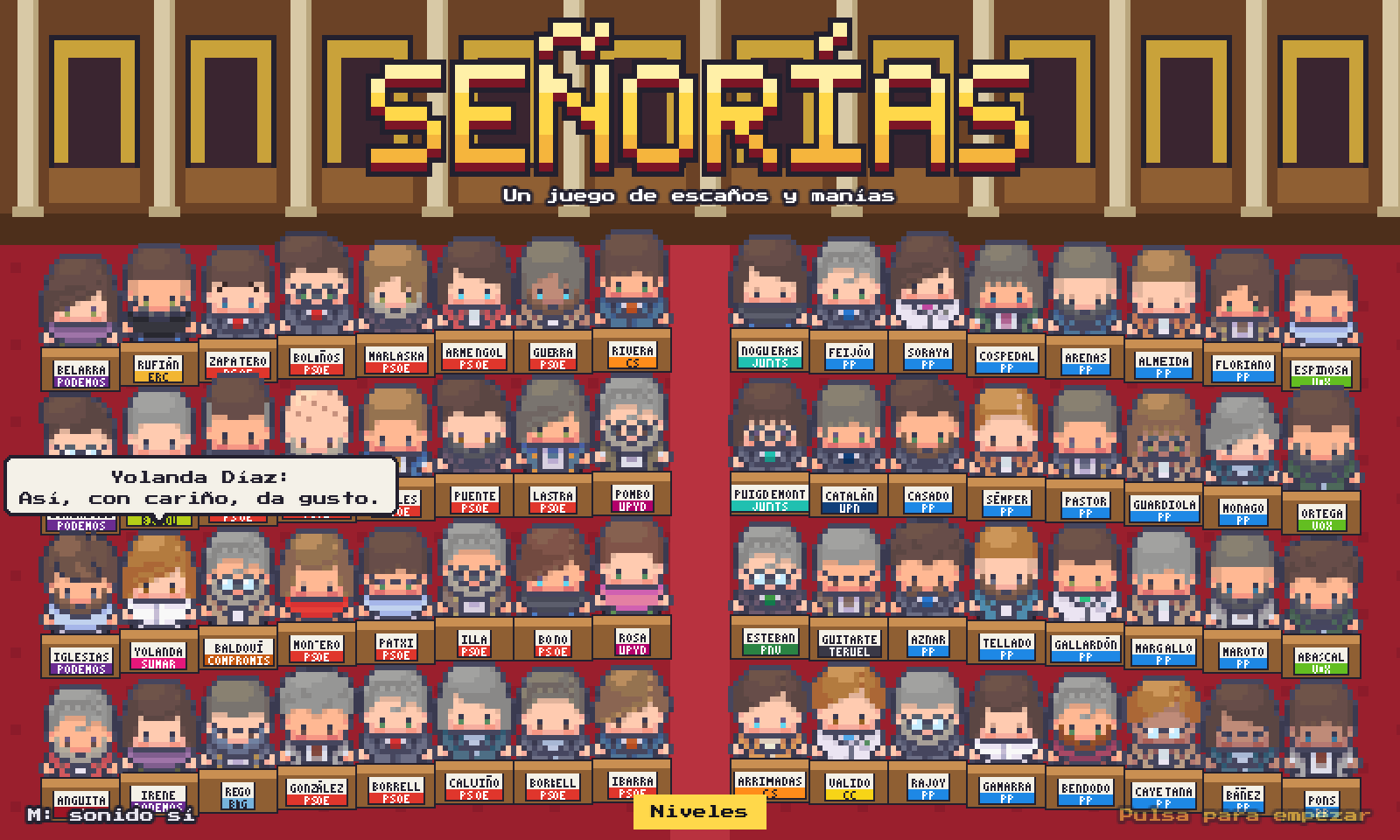 Señorías: la portada, con el hemiciclo lleno